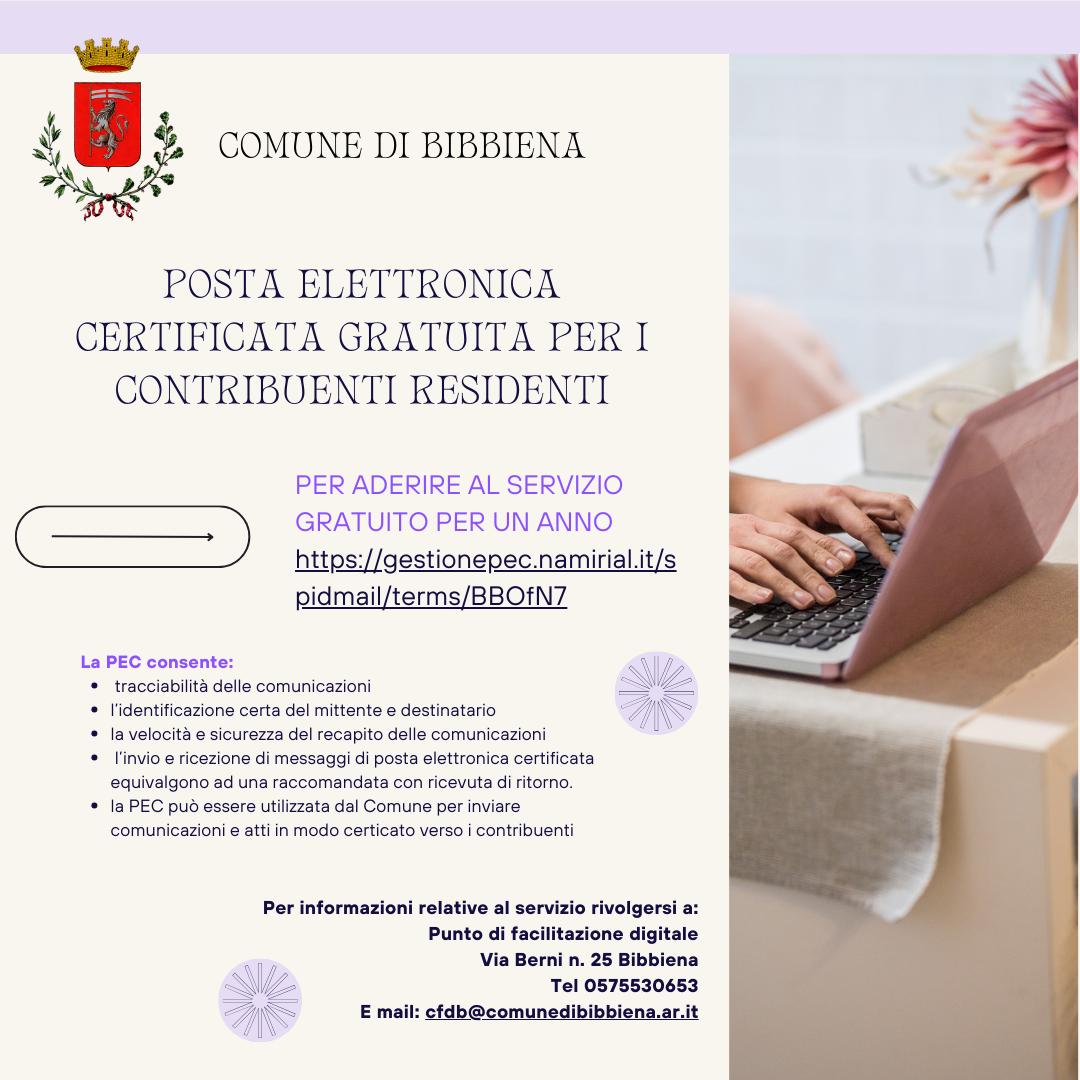 per aderire al servizio gratuito per un anno